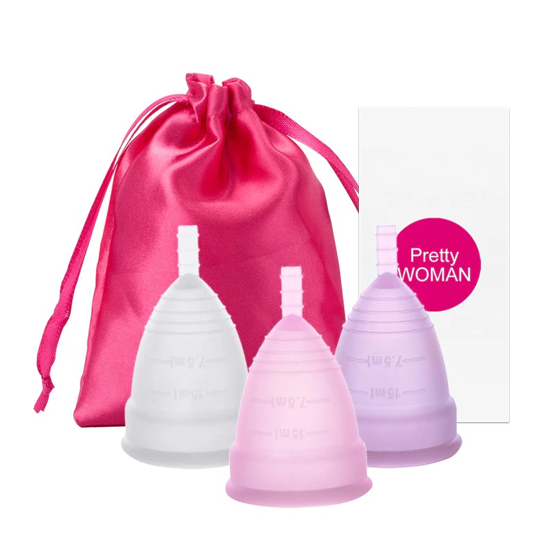 2021 Hot Sell Oem Food Grade Collapsible Soft Ladies Menstrual Period Cup Silicone Copa Menstrual Certificada Menses Cup