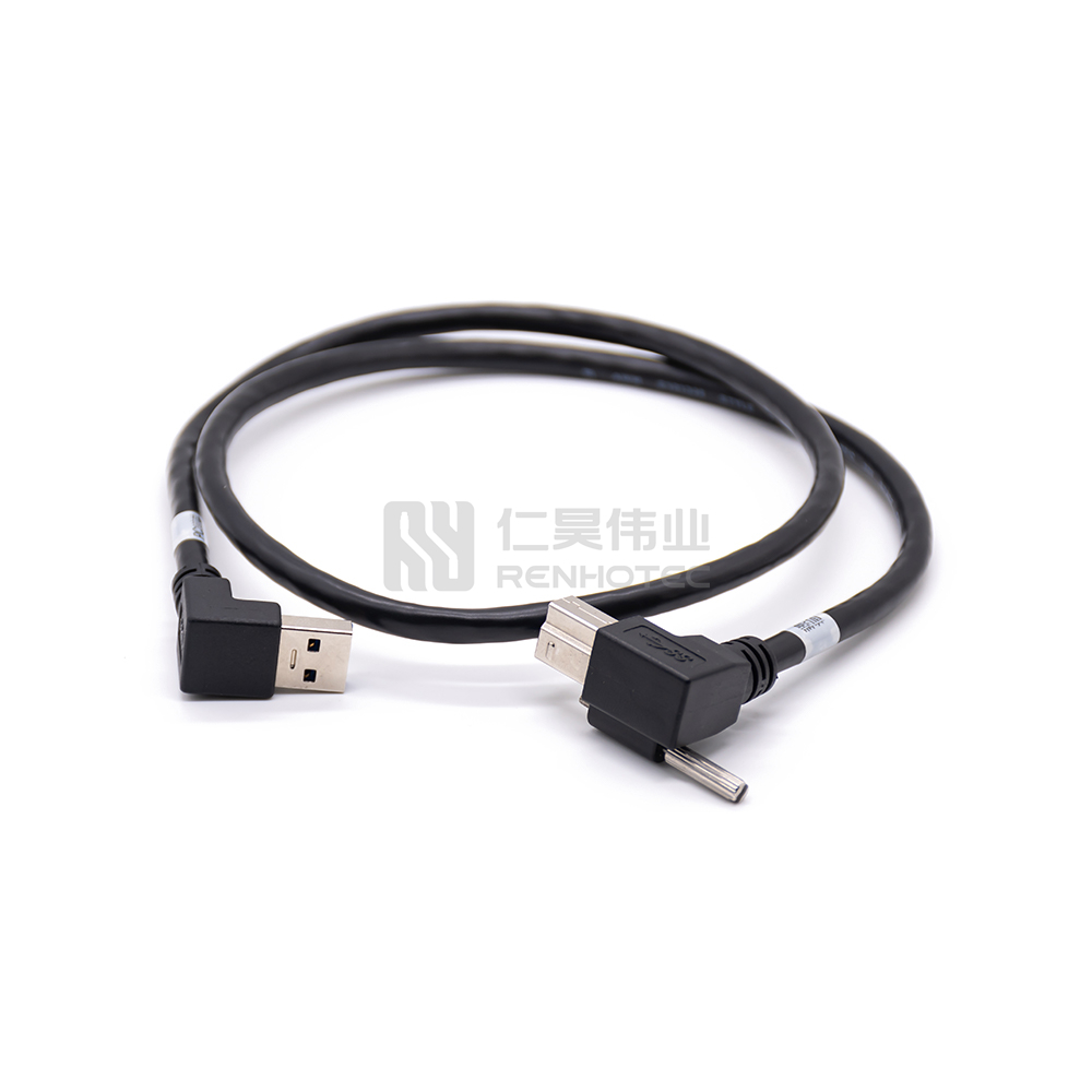 Винтовой кабель для камеры безопасности с прямым углом USB 3,0 и разъемом типа в