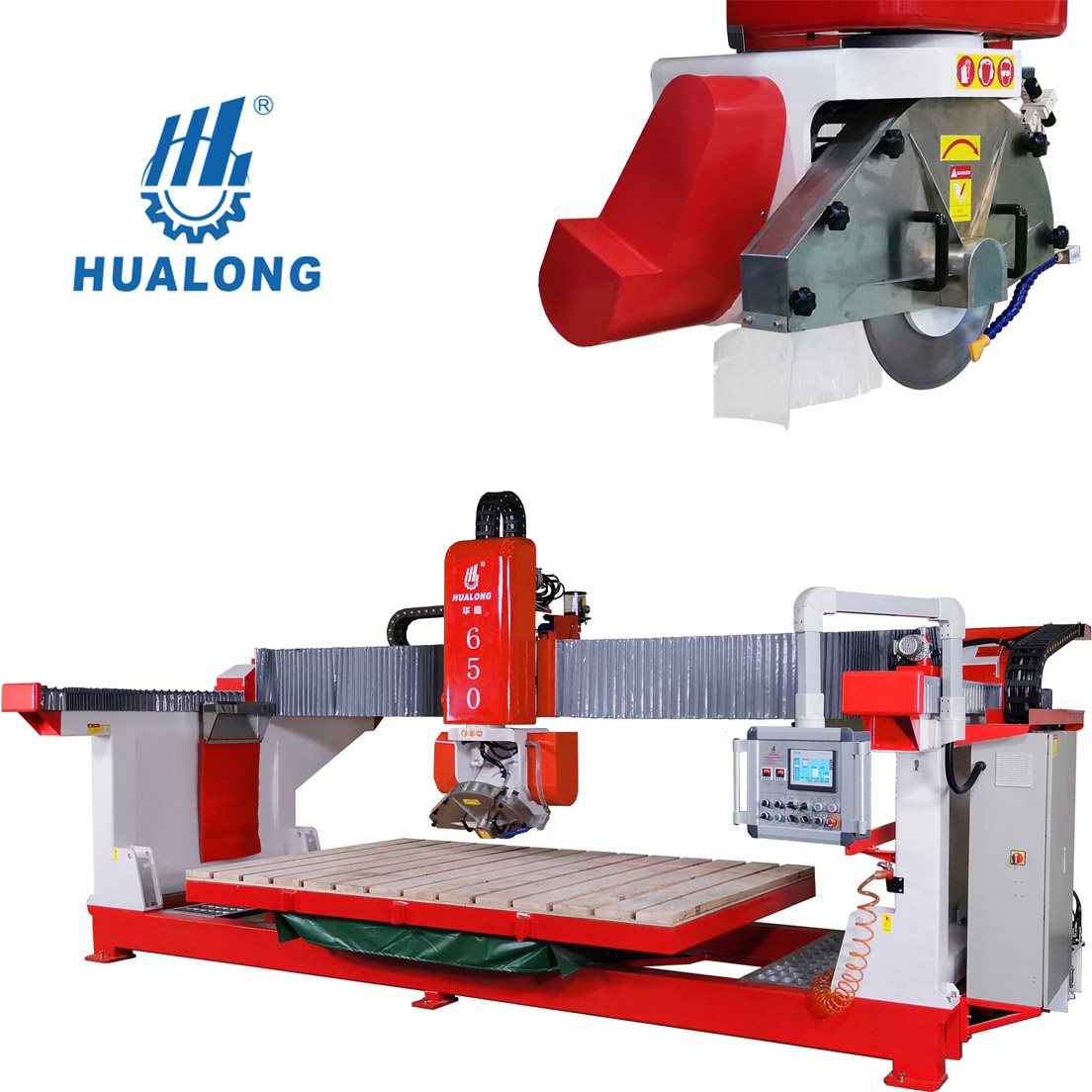 HUALONG stonemachinery HLSQ-650 автоматические мостовые пилы для гранита и мрамора на продажу