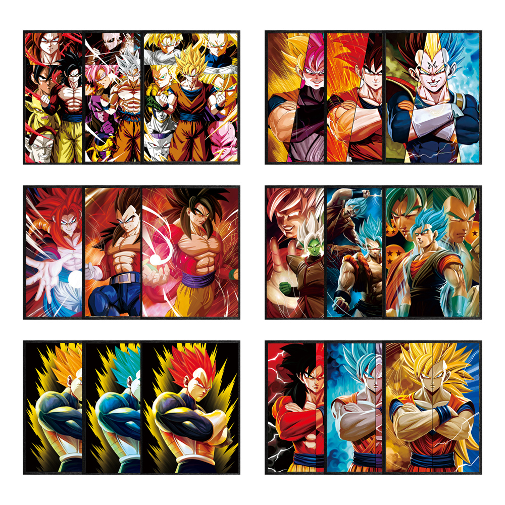 Дропшиппинг, 3D постер на стену с драконожным жемчугом, декор DBZ, Гоку, вегету, 3D-печать, аниме постер, 3D печать, настенное искусство