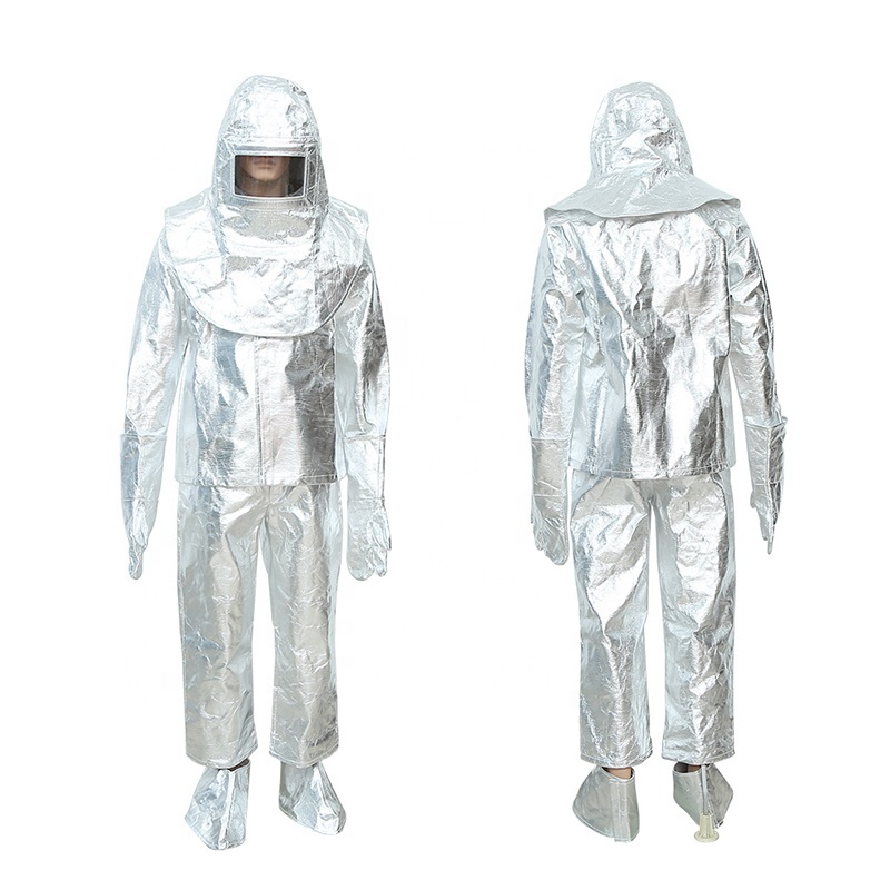 ATI-FIRE EN1486 NOMEX Aluminium Foil Fabric Heavy Aluminum Fire Suit Fireproof Clothing for Firefighters