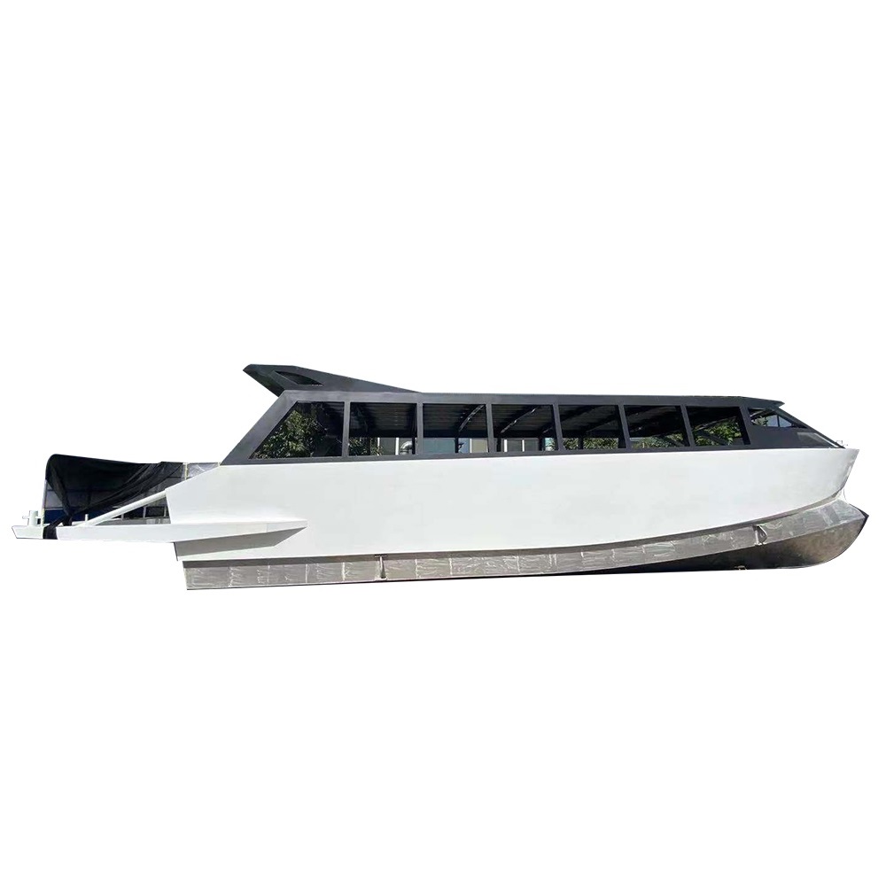 15m Aluminum twin hull catamaran boats passenger vessel and water bus with big cabin and 75 seats speed boats and yacht for sale