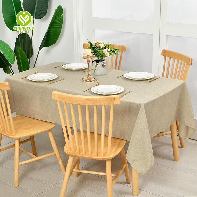 Simple Design Vintage Cotton And Linen Rectangle Dining Table Cloths For Events Wholesale Party Tables Cloth