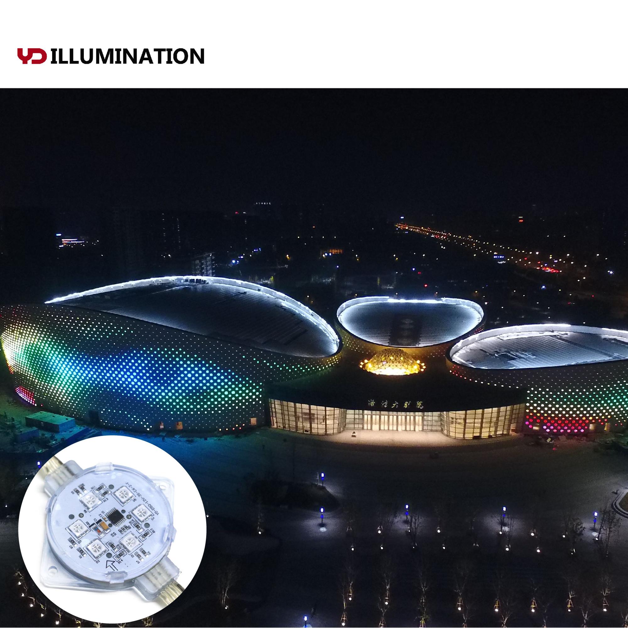 IP68 водонепроницаемый пылезащитный dc24V rgb led dmx пиксель светодиодный умный пиксельный узел