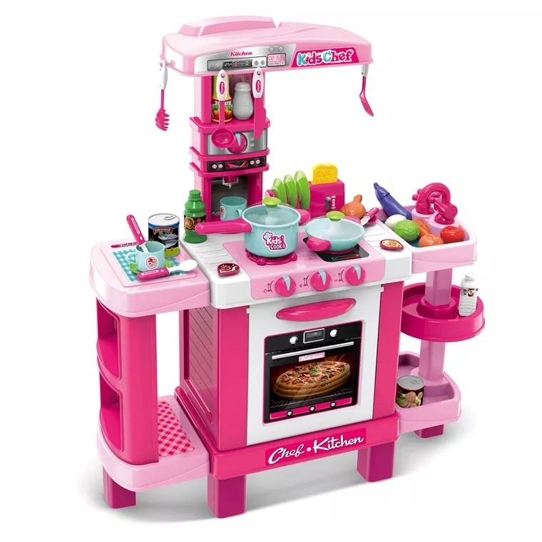 Kids Pretend Play Kitchen Play Sets Toy Induction Lighting Kitchen Accessories Set Girls Kitchen Toy Cooking Tool