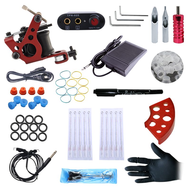 2021 hot sale tattoo machine full kits wholesale price for tattoo beginer