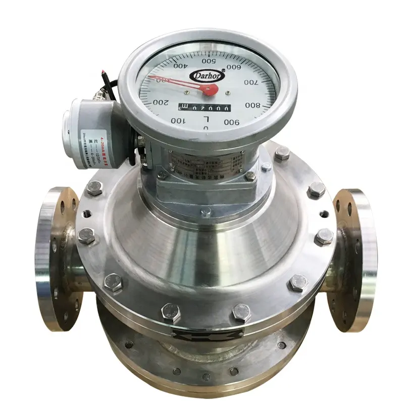 High viscosity vegetable oil flow meter diesel fuel oval gear flowmeter