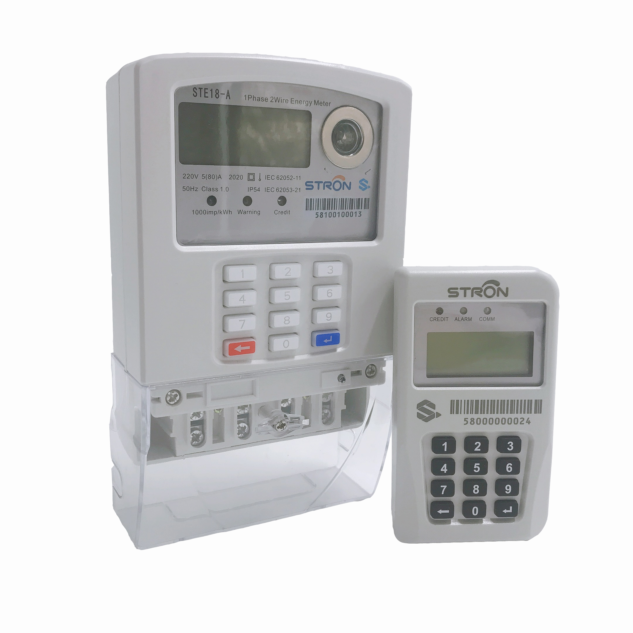 New GPRS/RF/PLC Prepaid/Postpaid Multifunctional Single Phase Two Wire Electricity /Smart Energy Meter With User Interface Unit