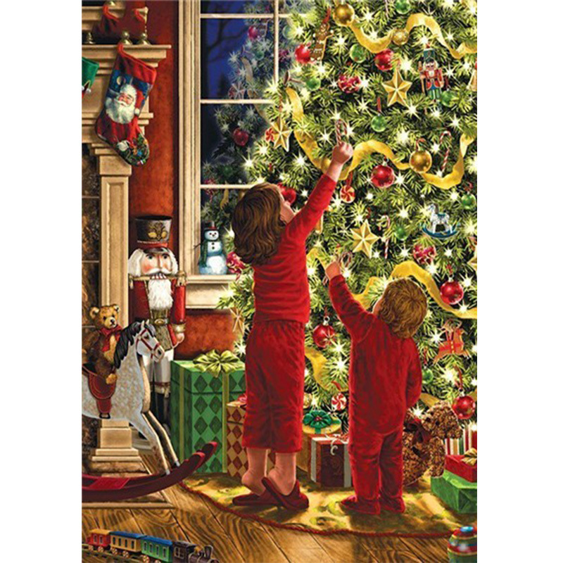 Hot sale christmas art decorative panel diy diamond painting pictures custom photos 5d diamond painting shopping