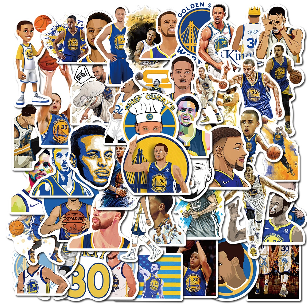 50 шт. Стифен Карри NBA звезда баскетбольные наклейки для гидро колбы бутылка багаж ноутбук Васи этикетка наклейка на заказ