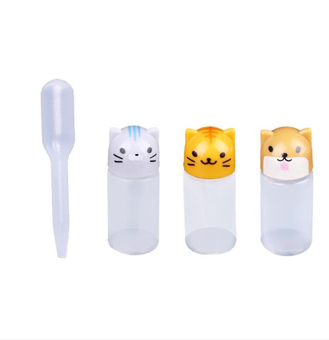 3pcs/Set Mini Seasoning Sauce Bottle cute mini sauce container salads Lovely Cat Dog Bottles Kitchen jam Accessories