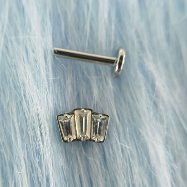 G23 Titanium Titanium Crown Tragus Earrings
