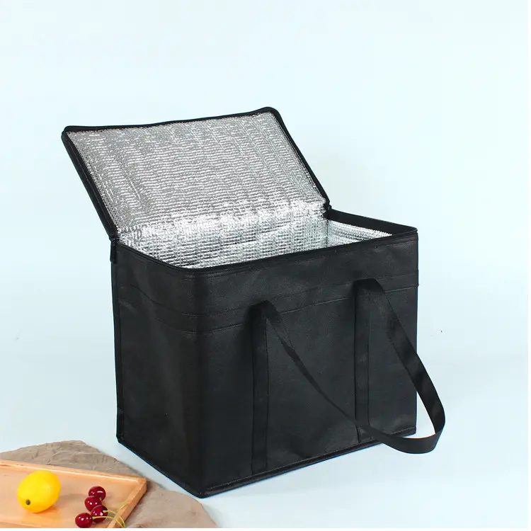 Reusable custom cooler bag lunch box insulated lunch bag thermal insulation large cooler for pizza lunch