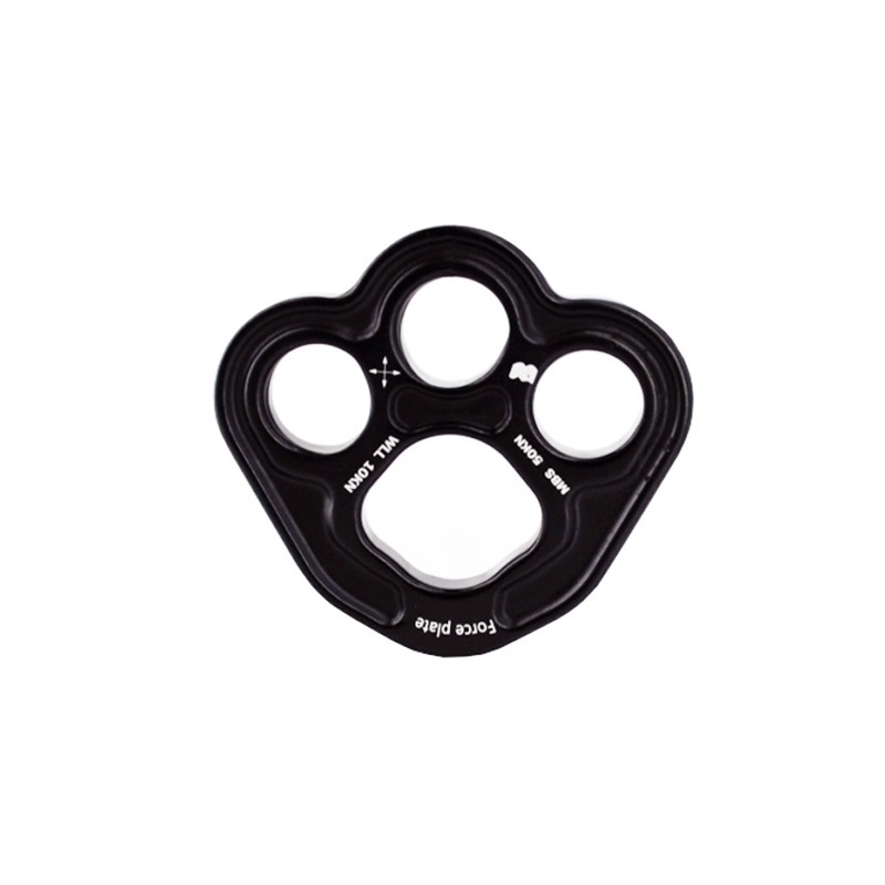 Mini size high load bearing aluminium 4-hole rigging plate for fall protection
