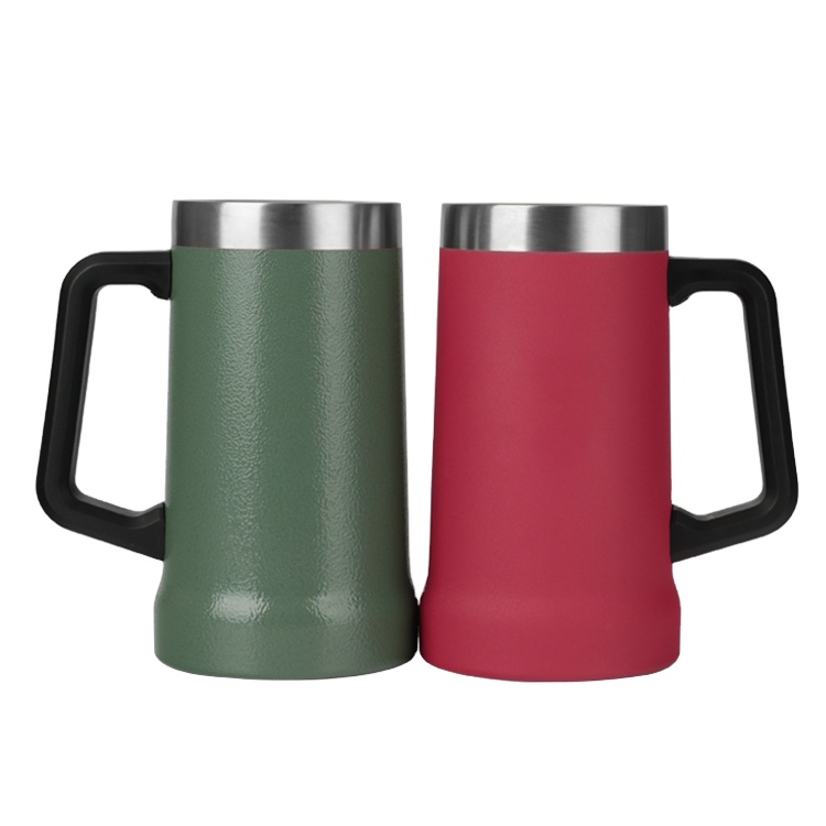 16oz 24oz double walled thermal beer coffee cups vacuum insulated stainless steel mugs with custom logo