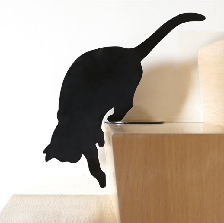 Premium Metal cat Bookends,Decorative Metal Book Ends Supports for Shelves