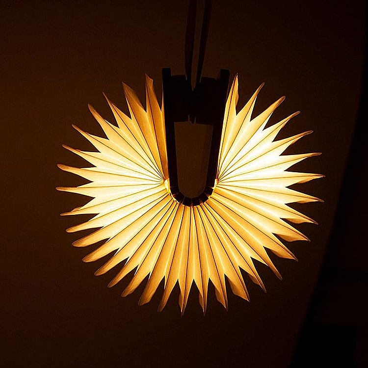 2021 Leather material Wood grain book light LED mini atmosphere book light USB charging students children teachers holiday gifts