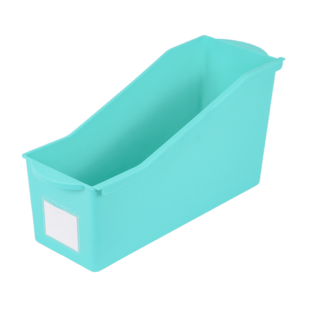In Stock Magazine Holder Box Plastic Basket File Black Vertical Book Organizer