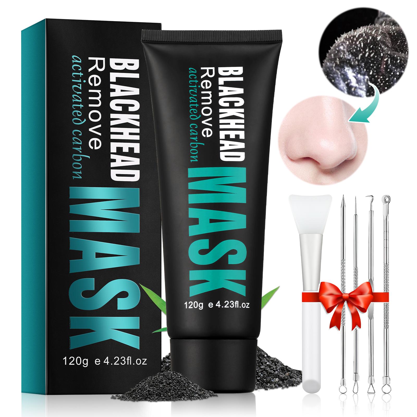 Wholesale Private Label Blackhead Remover Facial Mask Natural Oragnic Black Peel Off Face Mask With Free Skin Care Tools