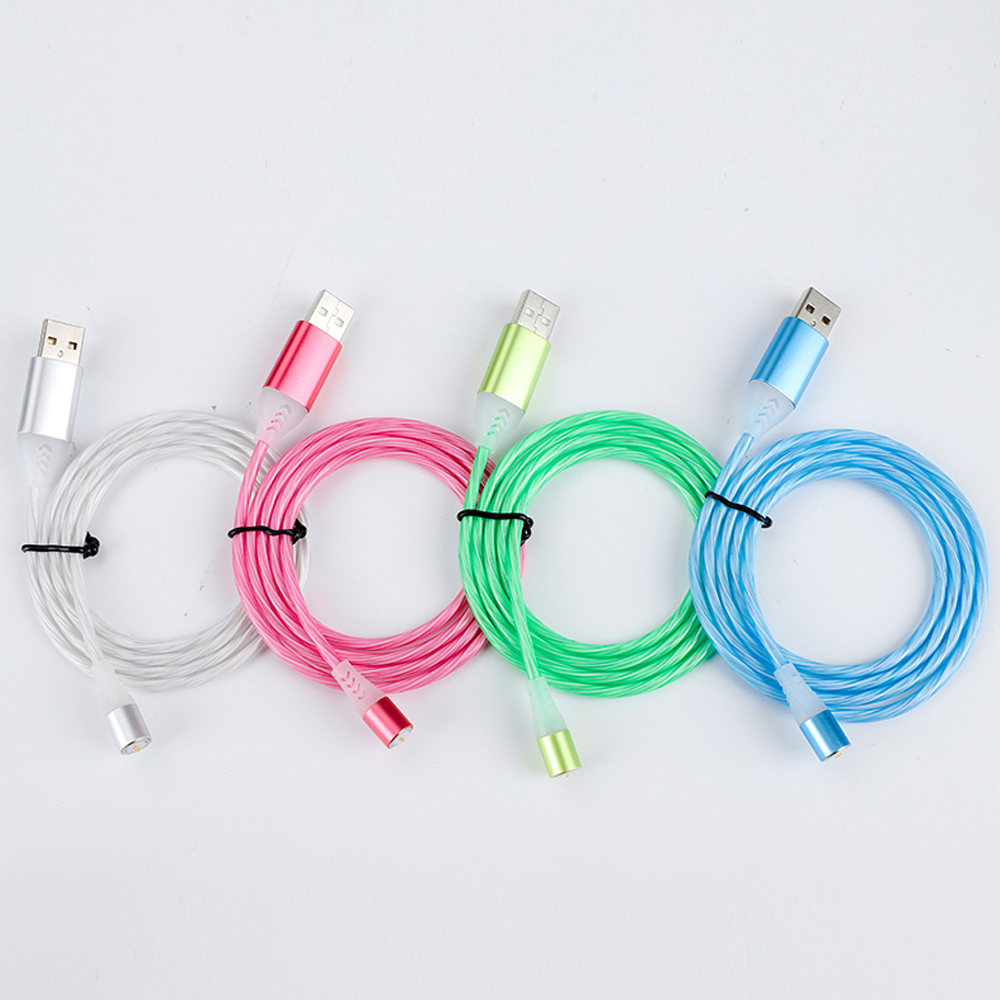 Оптовая продажа, недорогой Магнитный зарядный Usb-кабель 3 в 1 со светодиодной подсветкой, Micro Usb Тип C, Магнитный зарядный Дата-кабель высокого качества