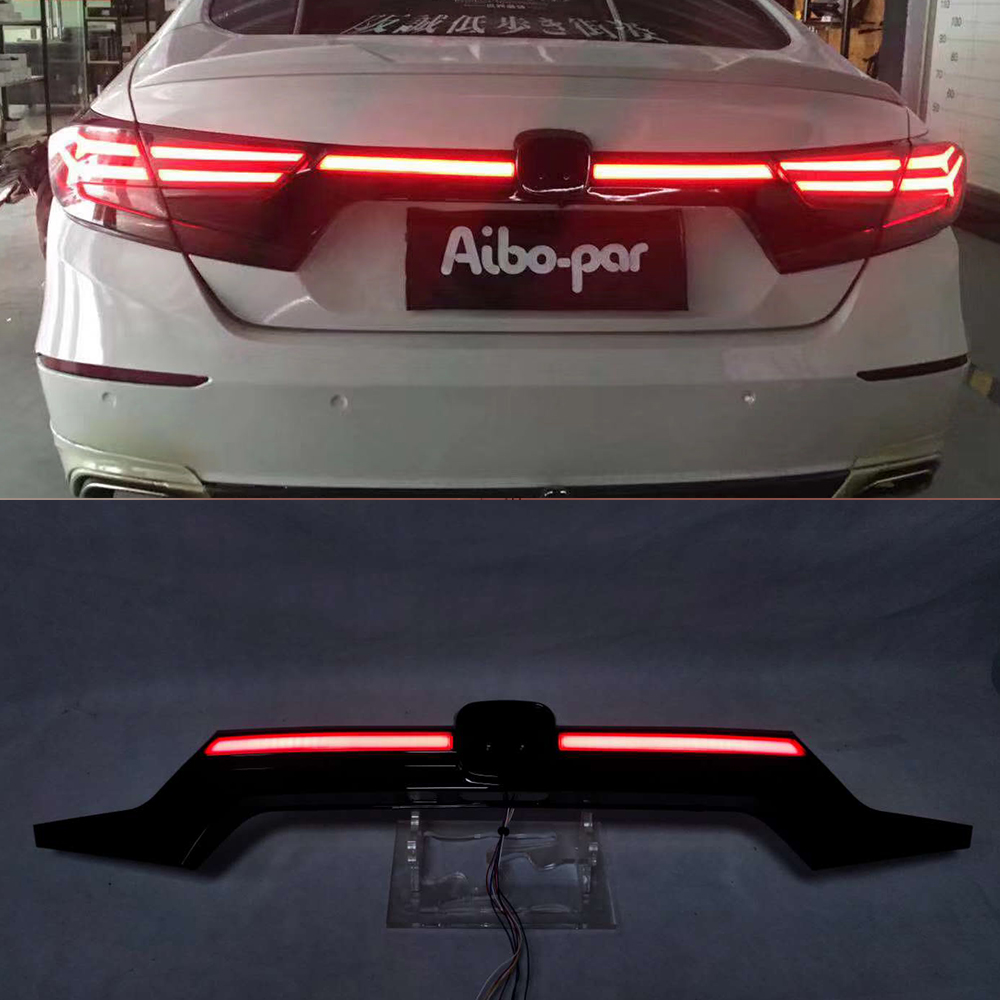 1 шт. для Honda Accord 2018 2019 2020 задний бампер багажник задний фонарь светодиодный задний фонарь отражатель стоп-сигнал сигнальная противотуманная фара