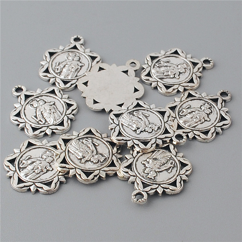 Our Lady of Mt. Carmel Pendant 16*20mm Antique Silver Plated Medal for Religious Catholic Bracelet Making