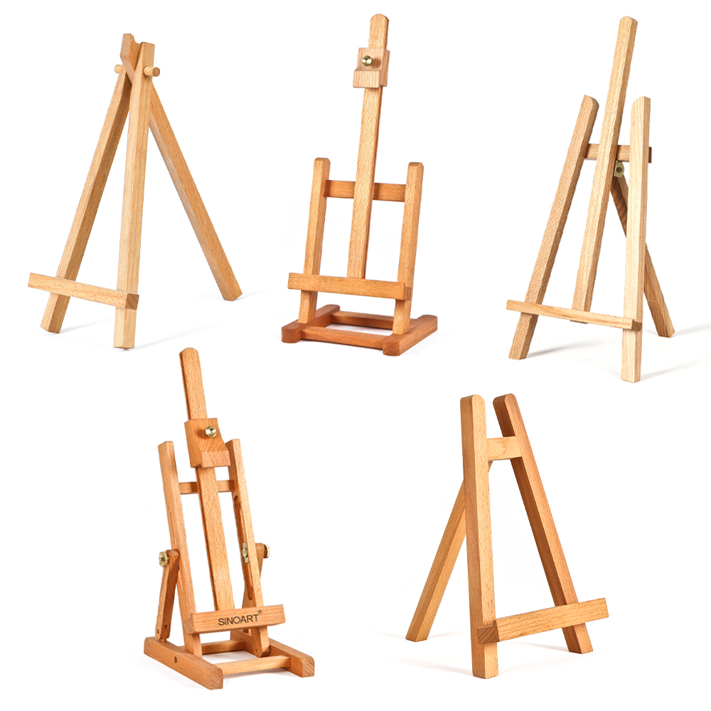 SINOART wholesale table caballete 5 Styles wooden table top easel mini easel for Art supplier