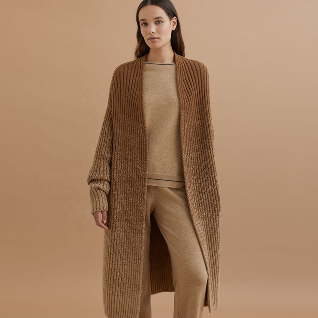 Sweater Coat Designer Plus Size Coats Womens Wool Cashmere Sweaters Long Cardigan 2023 The New Casual Winter Custom Rib Knitted