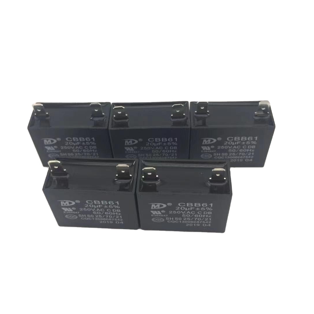 Cbb61 450VAC 20UF 40/70/21 50/60Hz Polypropylene Film capacitor