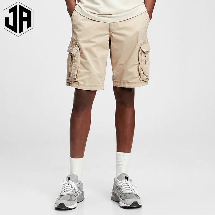 New Arrival High Street Shorts Elastic Waist Button Zipper Fly Multi Color 6 Pocket Half Pants Men Stretch Cargo Board Shorts