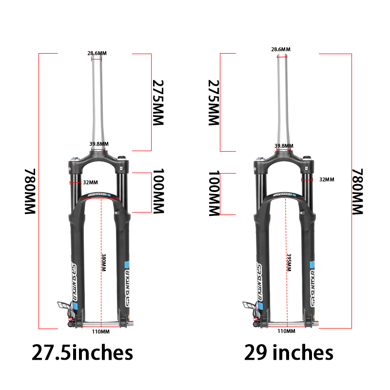 SR SUNTOUR RAIDON 2021 bicycle fork 27.5/29 inch stroke 100mm shoulder control air damping BOOST mountain bike fork
