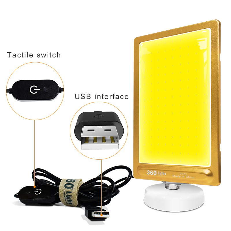 360 Light Portable Waterproof TM-12 COB USB Outdoor Led Lanterns 6000k Magnetic Lighting Garden
