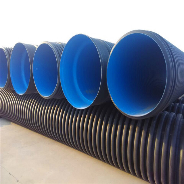 Hdpe Plastic Culvert Pipe Hdpe Spiral Plastic Pipes 2 Layer Hdpe Twisted Ribbed Pipe