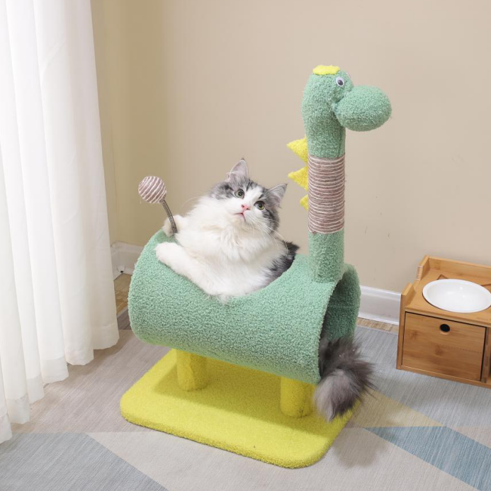 2021 new sisal interactive wood pet cat scratching toys spring for cat stick