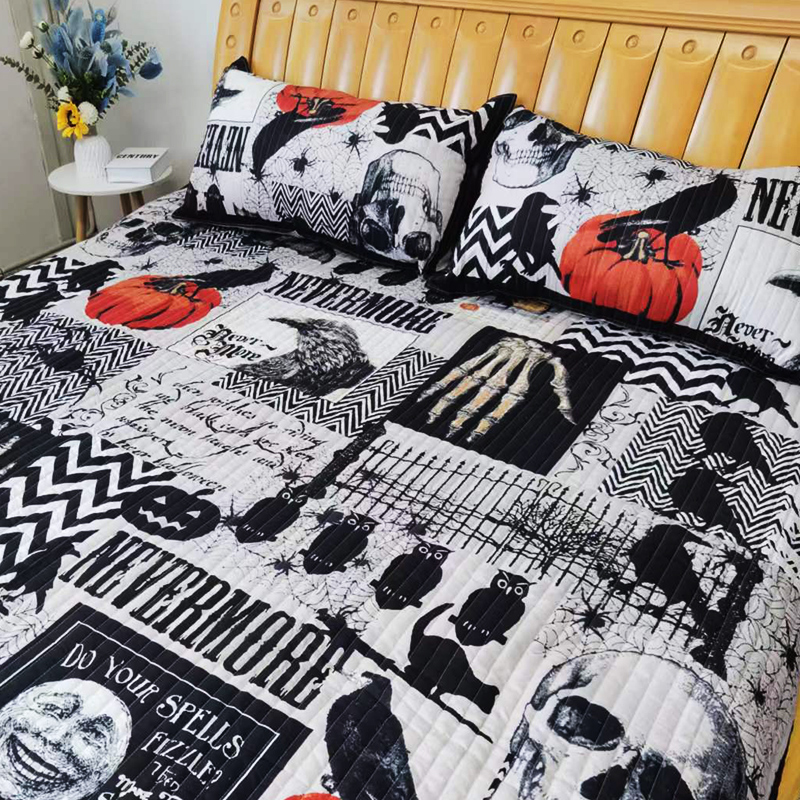 OEM / ODM coverlet set 3 Pieces Printing Coverlet Bedding Set Polyester Bedding Suit bedspread coverlet for home hotel