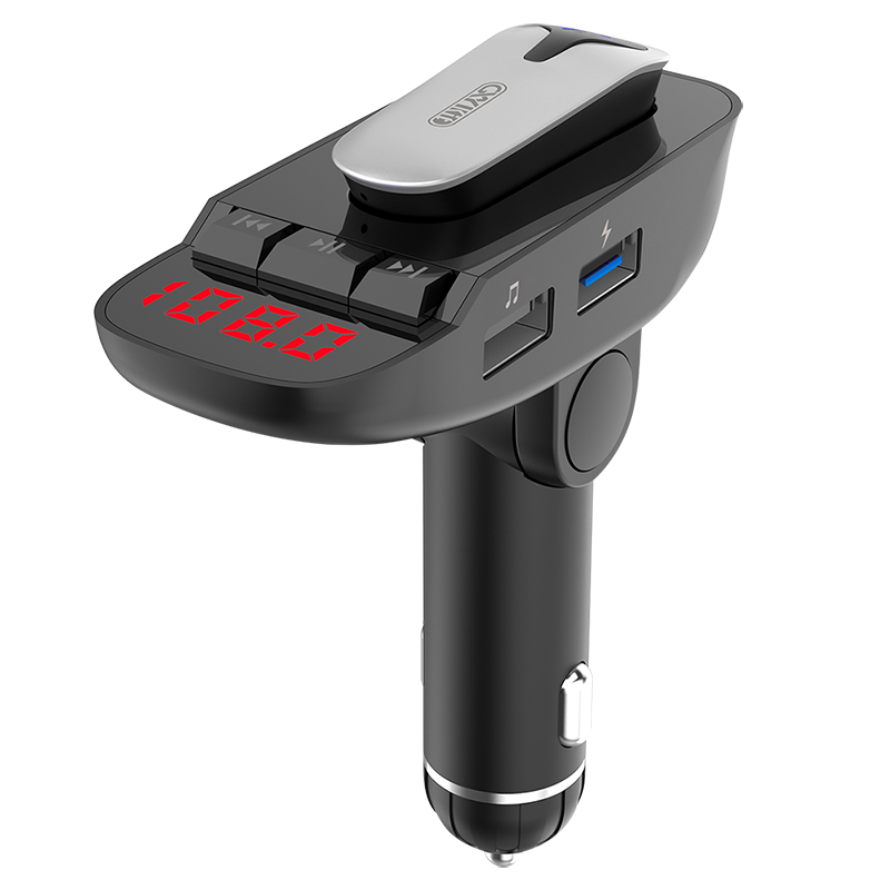 Автомобильное зарядное устройство USB GXYKIT ER9, 3,1 А, Bluetooth-адаптер, автомобильный FM-передатчик, Автомобильный MP3-плеер с беспроводными наушниками