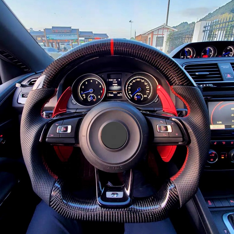 Подходит для руля Volkswagen CC maiteng Polo Golf 67gti Tiguan Shangku r из углеродного волокна