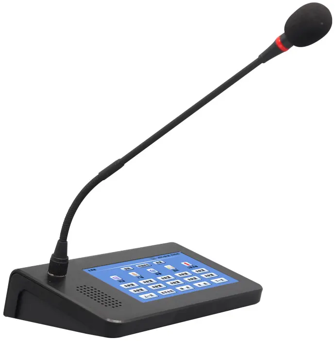 IP система громкоговорящей связи пейджинговой связи Mic домофон оповещения по громкой связи микрофон с 7 дюймов с сенсорным экраном и поддержкой зоны PA система оповещения по громкой связи