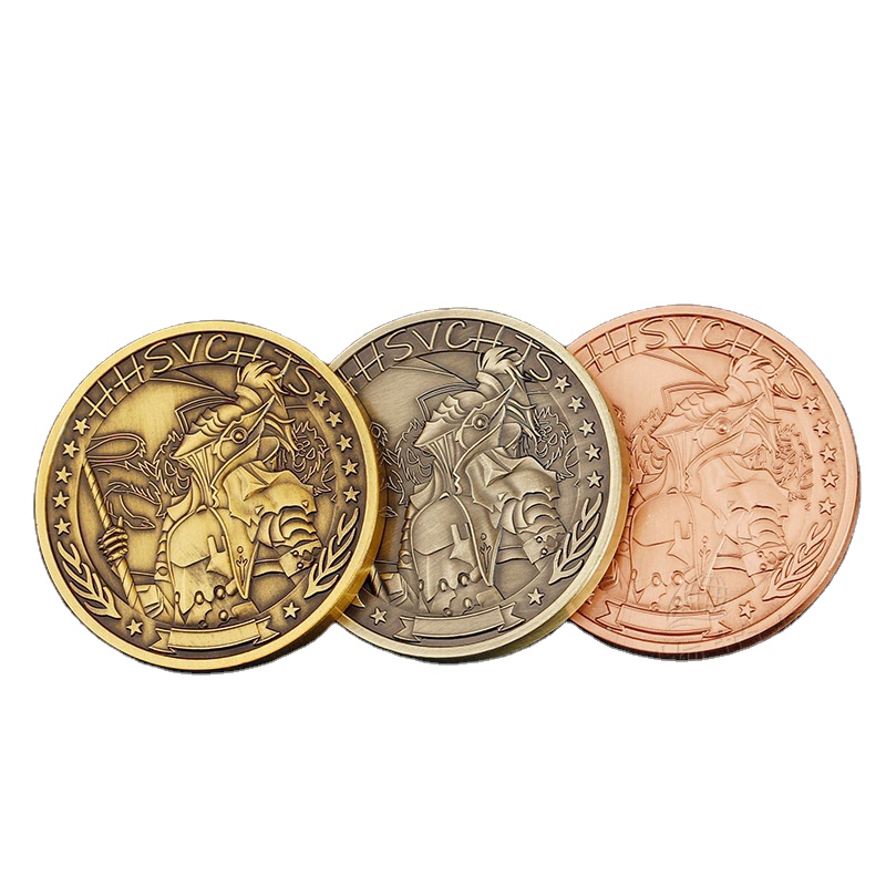 High Quality Custom 3D Antique Old Collectible Coin Metal Plated Fairy Design Casting Technique for Business Gifts