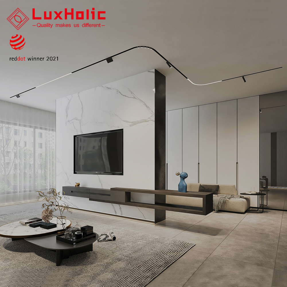 LuxHolic линейный прожектор поверхность утопленный кулон Магнитный трек свет низкого напряжения 24В/48В Безопасный светодиодный прожектор