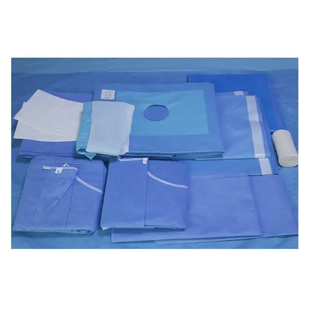 EO sterile Disposable laparoscopy drapes medical laparotomy packs with high quality