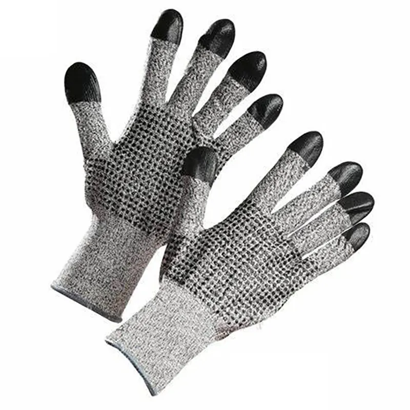 Nitrile dots nitrile fingertip coated HPPE Abrasion resistant gloves Anti-cut General Purpose Work Gloves