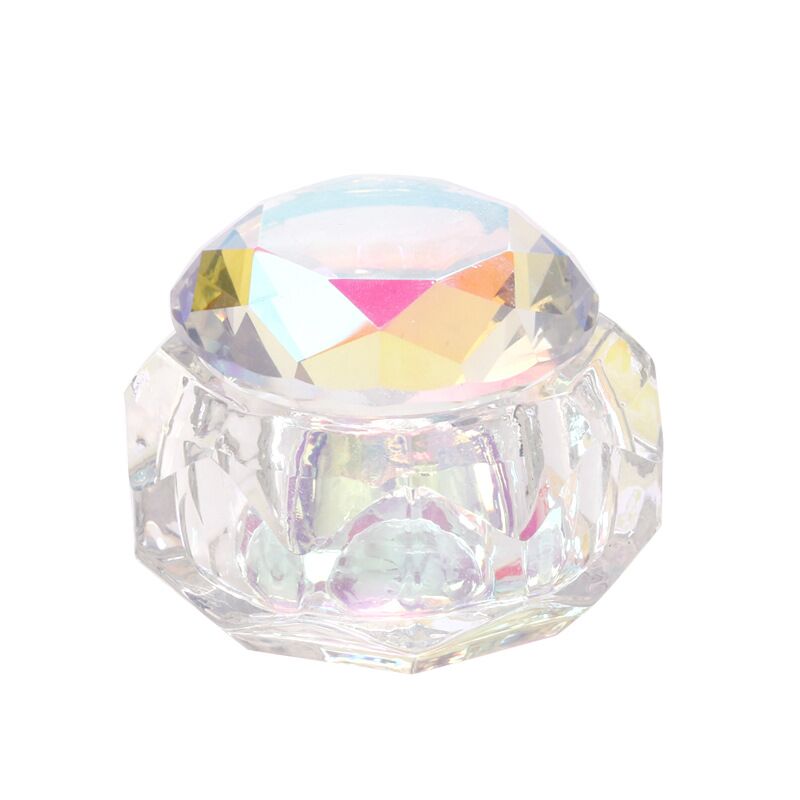 Glass Crystal Nail Cup color Bowl Acrylic Powder Liquid cup Dappen Dish Powder Holder Container