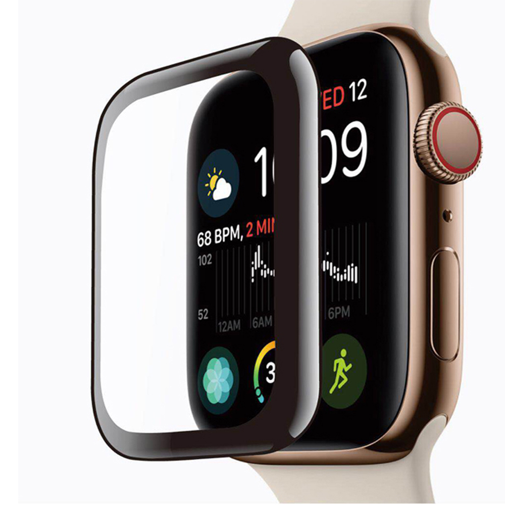 3D изогнутое закаленное стекло для защиты экрана для Apple Watch Series 5 4 3 2 1 размер 44 мм 42 мм 40 мм 38 мм