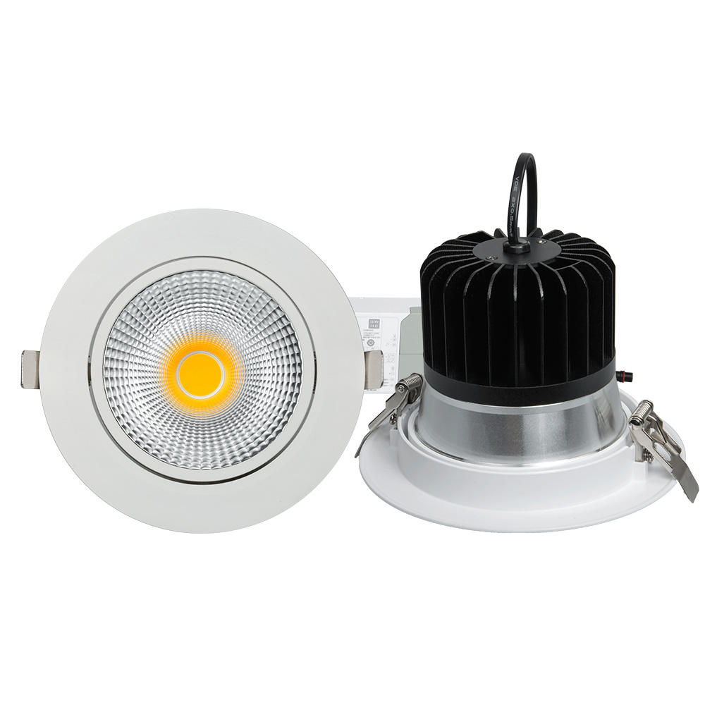DALI dimmable CE/RoHS/SAA утвержденный антибликовый UGR7-20 flicker бесплатно 30w угол луча регулируемый cob Встраиваемый светодиодный светильник потолочный