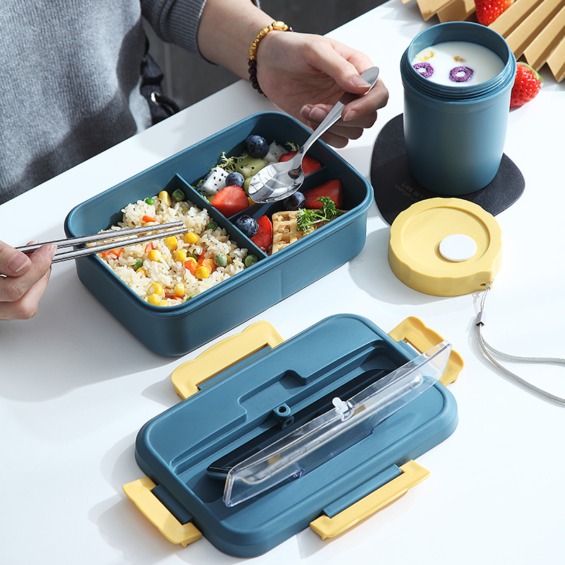 Биоразлагаемый экологичный Ланч-бокс Bento с рисовой шелушкой, пакет, Ланч-бокс из пшеничной соломы, пластиковые контейнеры