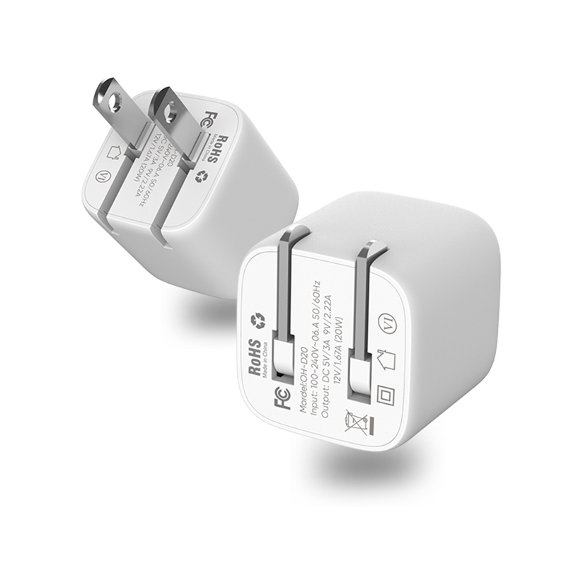 Usb Type-c Adapter Travel Fast Charger Type C Pd 20w Usb Wall Charger For Iphone 12