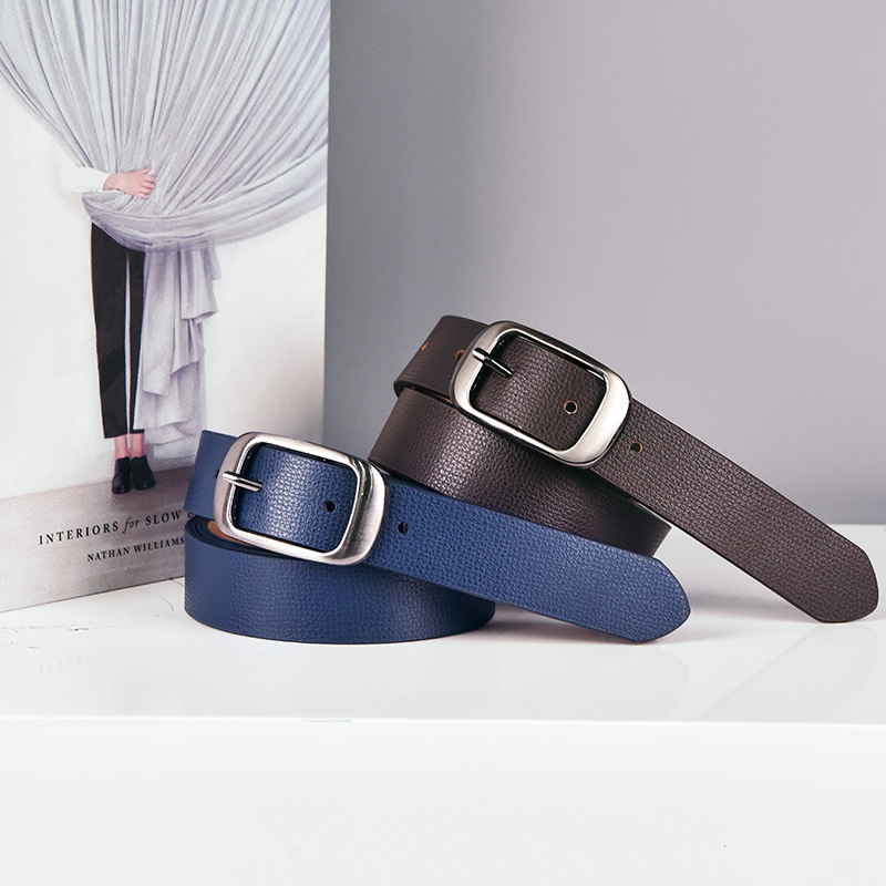 Belts & Accessories Men's leather belt fashion Japanese word buckle needle Jeans Belt women's Korean leisurePlastic Belts