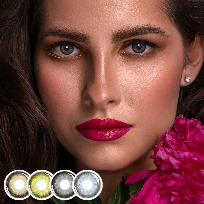 Hot Beauty HD Quartz Contact Lenses Fresh Lady Euphoria Series lentes de Contacto de Color Wholesale Eye Colors Contact Lenses