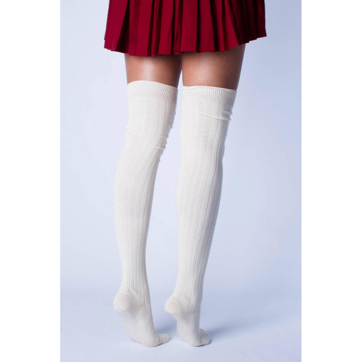 TA21510 Custom High Quality Cotton Girls Thigh High Ribbed Leg Warmers